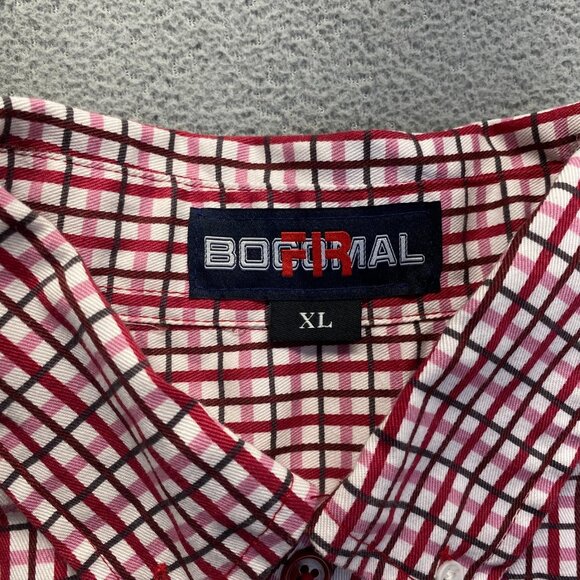 Bocomal FR Red Plaid NFPA 2112 CAT 2 Sz XL Flame Resistant Long Sleeve Button Up - Picture 3 of 16